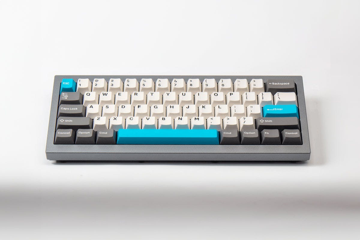 Keychron Doubleshot PBT Keycaps – Grey, White, and Blue (GWB)