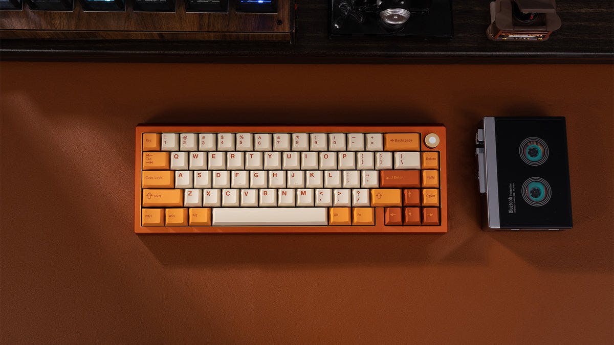 ZOOM65 V2.5 Special Edition Anodized Orange / E-white Knob & Weight / Tri-mode Flex Cut Hotswap RGB PCB