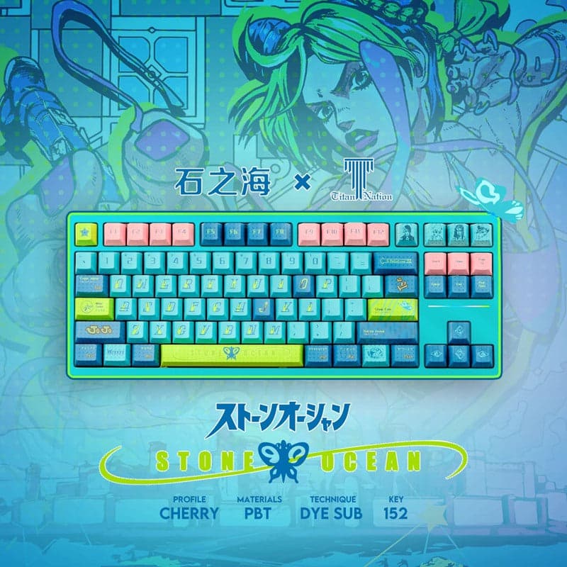 Titan Nation JOJO Stone Ocean Cherry Profile Keycaps