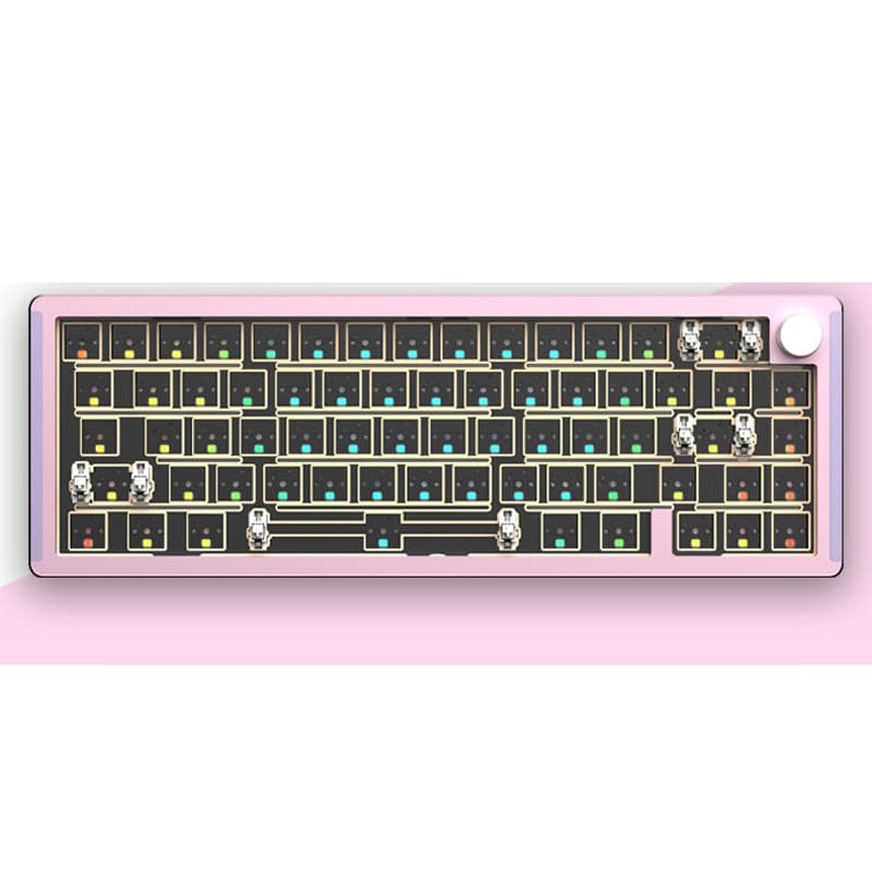 MONKA 6067 Aluminium Alloy Keyboard Kit 6067 Kit / Pink